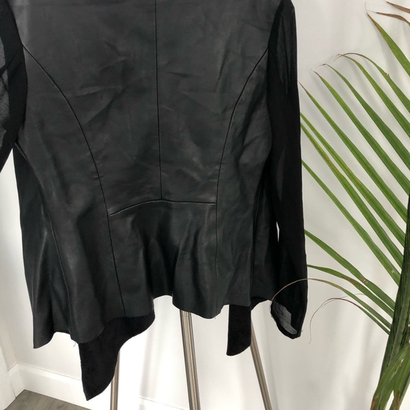 Leather and mesh blazer - Picture 4 of 4
